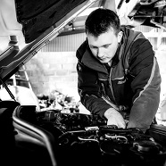 mechanic fixing a car